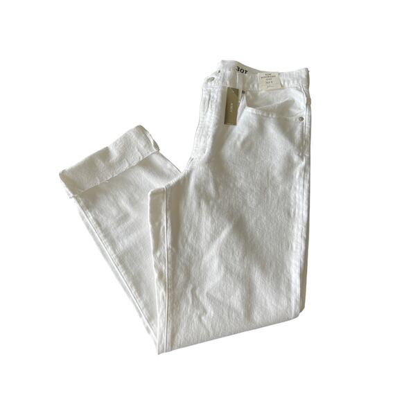 J Crew Reimagined White Slim Boyfriend Jean with Raw Edge 30T - Picture 2 of 6